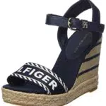 Tommy Hilfiger Mujer Alpargatas de Cuña Seasonal Webbing Wedge con Tacón de Cuña