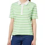 Tommy Hilfiger Mujer Polo de Manga Corta 1985 Pique Stripe Polo Regular Fit