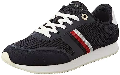 Tommy Hilfiger Mujer Runner Sneaker Essential Stripes Zapatillas de deporte