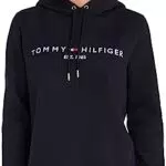 Tommy Hilfiger Mujer Sudadera Heritage con Capucha, Azul