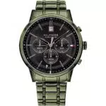 Tommy Hilfiger Reloj Analógico de Cuarzo multifunción para hombre con Correa en Acero Inoxidable Verde - 1791634