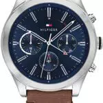 Tommy Hilfiger Reloj Analógico de Cuarzo multifunción para hombre con Correa en piel Marrón - 1791741