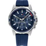 Tommy Hilfiger Reloj Analógico de Cuarzo multifunción para hombre con Correa en silicona Azul - 1791791