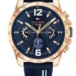 Tommy Hilfiger Reloj Analógico de Cuarzo multifunción para hombre con Correa en silicona Azul Marino - 1791474