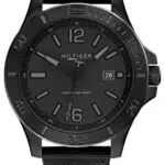 Tommy Hilfiger Reloj Analógico de Cuarzo para hombre con correa de tejido con plástico del océano Negro - 1791993