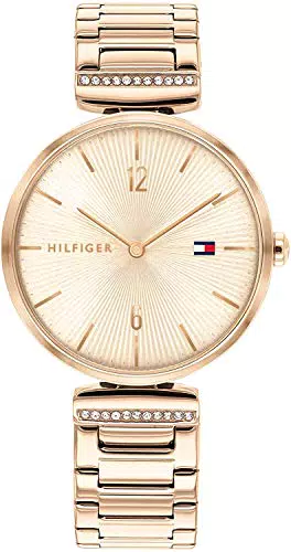Tommy Hilfiger Reloj Analógico de Cuarzo para mujer con Correa en Acero Inoxidable color oro rosado - 1782271