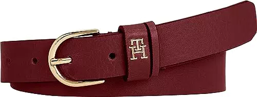 Tommy Hilfiger TH Timeless 2.5 Cinturones, Rouge, 80 para Mujer