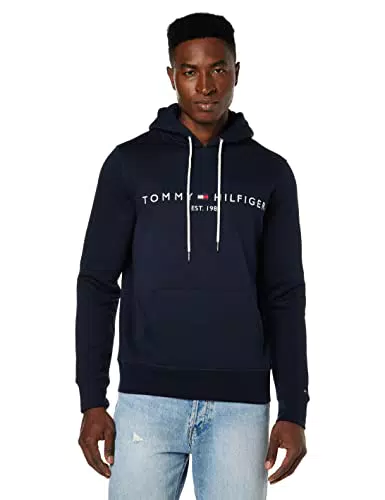 Tommy Hilfiger Tommy Logo Hoody, Hombre, Azul, L