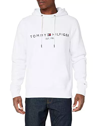 Tommy Hilfiger TOMMY LOGO HOODY, Hoodies Hombre, Blanco