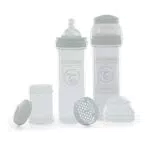 Twistshake 2x Biberón Anticólico Con Contenedor De Leche En Polvo Y Mezclador - 330ml
