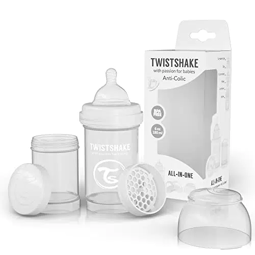 Twistshake Biberón Anti-cólicos con Tetina Flujo Lento de Silicona para Bebés