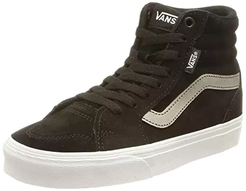 Vans Filmore Hi, Sneaker Mujer, Suede Metallic Black/Hematite