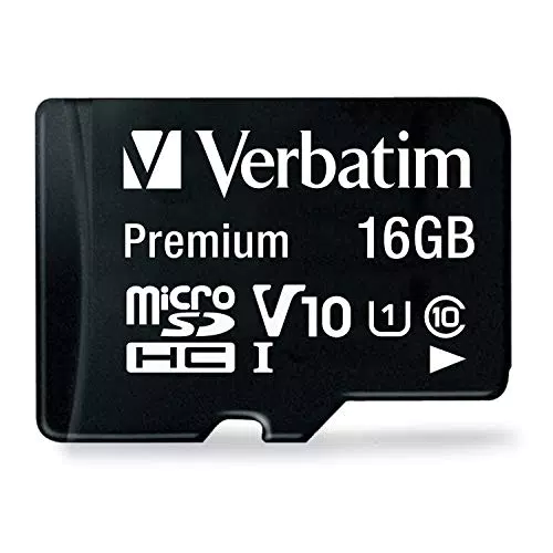 Verbatim 44082 - Tarjeta de Memoria Micro SDHC de 16 GB con Adaptado
