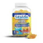 VITALDIN Multivitaminas Kids gummies - Complemento Alimenticio para Niños con 11 Vitaminas & Minerales - 70 gominolas ; sabor a Frutas - Vitalidad & Inmunidad - Sin Gluten 140 g