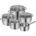 WMF Provence Plus - Batería de Cocina, Acero Inoxidable Cromargan
