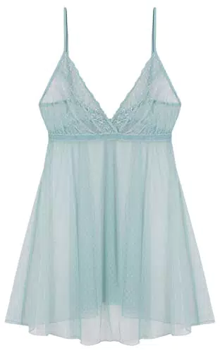Women'secret Camisón Corto, Verde, XXL para Mujer