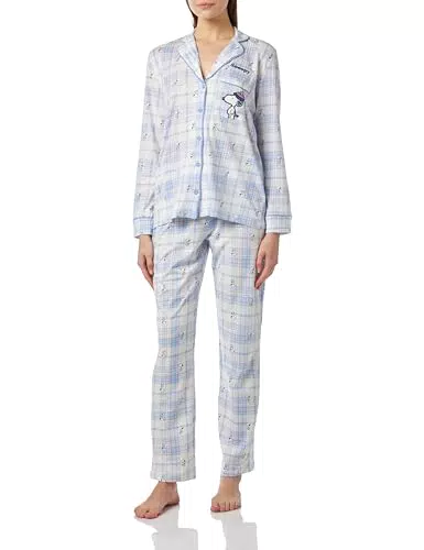 Women'secret Juego de Pijama, Estampado en Azul, M para Mujer