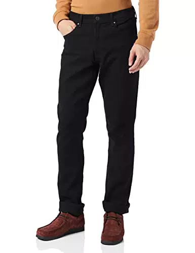 Wrangler Authentic Regular Jeans, Black Rinse, para Hombre