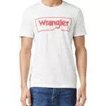 Wrangler Frame Logo tee Camiseta, Blanco, XL para Hombre