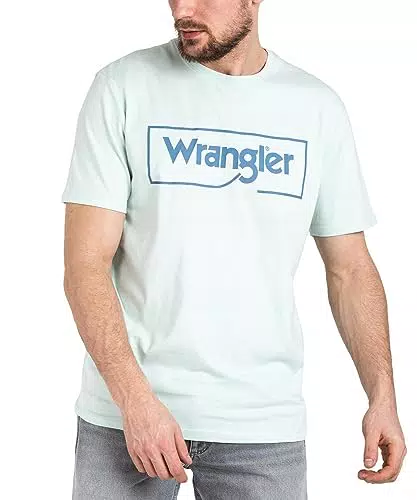 Wrangler Frame Logo tee Camiseta, Surf Spray, XS para Hombre
