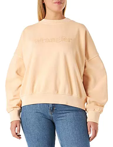Wrangler Relaxed Sweatshirt Sudadera, Natural Orange