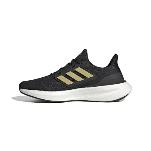 adidas Pureboost 23, Zapatillas Mujer, Core Black Gold Met Carbon