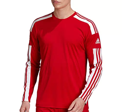 Adidas Squadra 21 Long Sleeve Jersey Sweatshirt, Team Power Red/White
