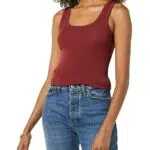 Amazon Aware Camiseta de punto acanalado sin mangas Mujer
