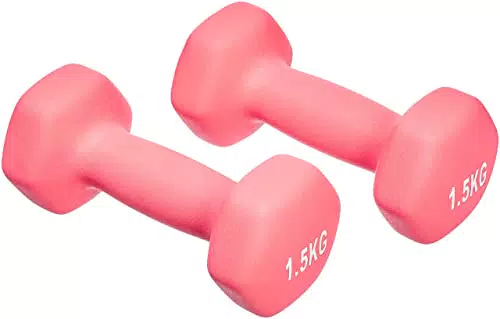 Amazon Basics - Par de mancuernas de neopreno, 3 kg