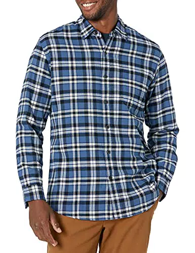 Amazon Essentials Camisa de Franela, Manga Larga Hombre
