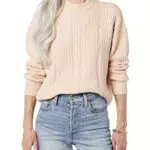 Amazon Essentials Jersey Moderno de Cuello Redondo y Punto Trenzado Suave Al Tacto Mujer