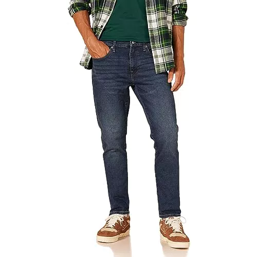 Amazon Essentials Pantalón Vaquero Elástico de Ajuste Entallado Hombre