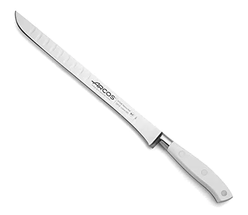 Arcos Serie Riviera Blanc, Cuchillo Jamonero, Hoja de Acero Inoxidable Forjado Nitrum 250 mm