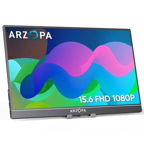 ARZOPA Monitor Portatil, A1 GAMUT 15, 6 Pulgadas, 1920x1080 FHD Pantalla Portatil