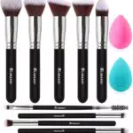 BEAKEY Set de Brochas de Maquillaje, Synthetic Kabuki para Base Polvos Colorete Contorno