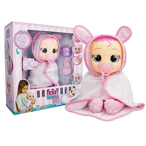Bebés Llorones Newborn Coney - Interactivo de Lujo Muñeca Newborn con Pulsera Inteligente