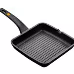 BRA A271428 Efficient - Grill Asador con Rayas, Aluminio Fundido con Antiadherente Platinum Plus