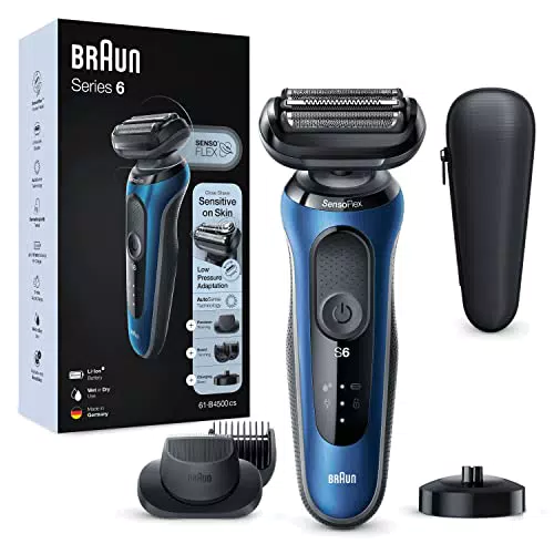 Braun Series 6 Afeitadora Eléctrica Hombre, Máquina de Afeitar Barba con Recortadora