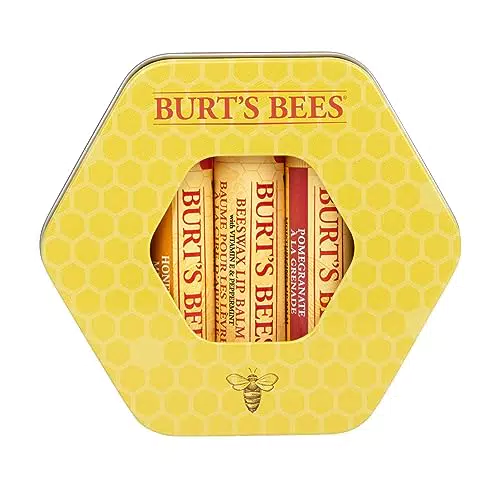 Burt's Bees Set de regalo hidratante de tres latas de bálsamo labial de menta