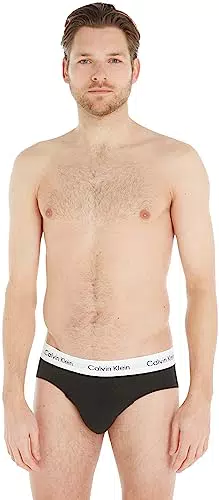 Calvin Klein Hombre Pack de 3 Calzoncillos Hip Briefs Algodón con Stretch