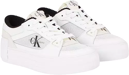 Calvin Klein Jeans Mujer Sneaker vulcanizada Bold Vulc Flat Laceup Zapatillas