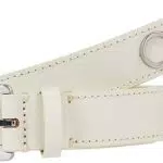 Calvin Klein Mujer Cinturón de piel, Dk Ecru, 110