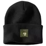 Carhartt Knit Shamrock Patch Beanie Gorro, Black, OFA Unisex Adulto