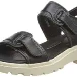 Clarks Coast Daisy, Sandalia Mujer, Piel Negra