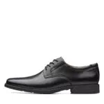 Clarks - Mens Smart - 10 UK Tilden Plain Black Leather - Black Leather - 7 UK - H