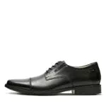 Clarks Tilden Cap, Zapatos Hombre, Black Leather