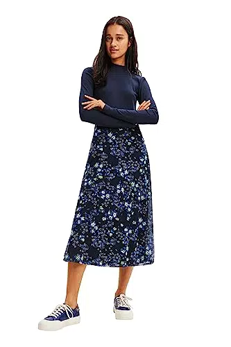 Desigual Vest_Michigan Vestido, Azul, XS para Mujer
