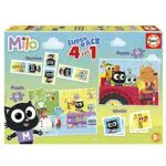 Educa - Superpack Milo, Juegos de Mesa Infantiles como Domino