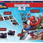 Educa - Superpack Spiderman Múltiples Posibilidades de Juego para Jugar Solo o acompañado Incluye Domino Identic y 2 Puzzles Juego de Mesa para niños a Partir de 3 años