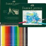 Faber-Castell 117524 - Estuche de metal con 24 ecolápices acuarelables